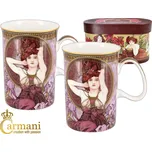 Carmani® Carmani - Porcelánové hrnky Alfons Mucha, Ametyst v dárkové krabičce - 2*275 ml