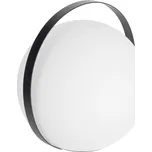 Bílá plastová stolní LED lampa Kave Home Dinesh s černou rukojetí