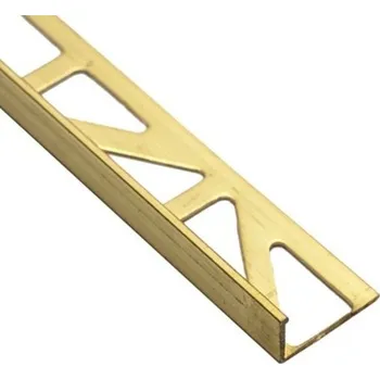 Stavební profil Lišta schodová L-12mm mosaz