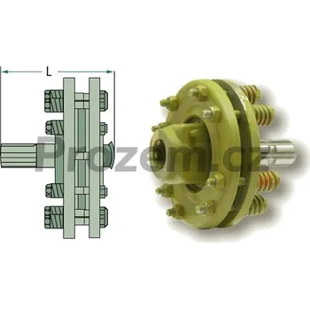 Spojka Univerzální třecí spojka na kardanové hřídele, 750 Nm, 6 zubů