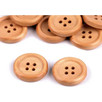 Knoflík Knoflík dřevěný přírodní 20mm (Knoflík dřevěný přírodní 20mm)