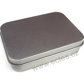 Dóza na potraviny SILVER PL 402 stříbrná mat "na karty"