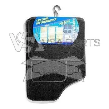 autokoberec COMPASS Koberce textilní UNI 3 černé (sada 4 ks)