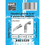 SADA plochého těsnění k připojovacím hadicím plynových sporáků 3/4" pryž NBR - K8/3335