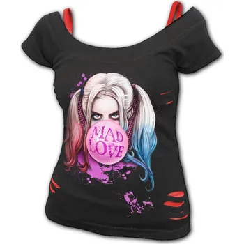 Dámské tričko Dámské Tričko HORROR - HARLEY QUINN - MAD LOVE FG412454 Velikost: XXL