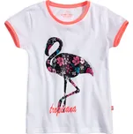 Dívčí tričko z BIO bavlny LEMON BERET TROPICANA bílé Velikost: 176