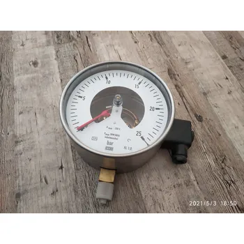 DANAPO WIKA Kontaktní manometr 160, rozsah 0 - 25 bar, G1/2" s odchylkou 1%