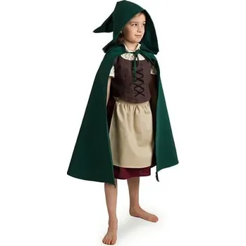 Karnevalový kostým imago Dětský plášť Hobit, tmavě zelený, velikost 146/152