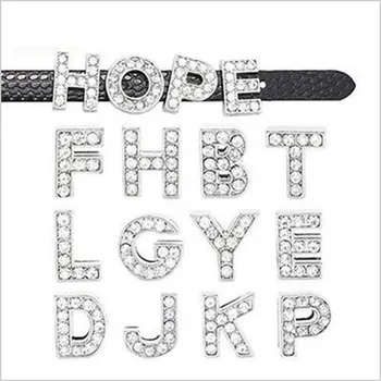 Korálek plochý korálek písmeno na náramek řemínek (pásek) D