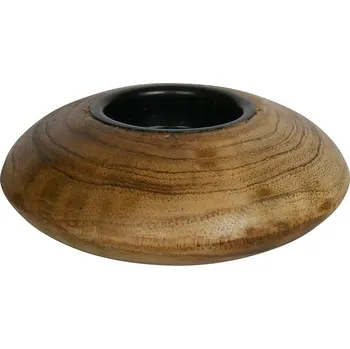 Svícen Dřevěný svícen z mangového dřeva na čajovou svíčku - 11*11*4cm