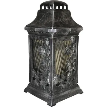 Smuteční dekorace Nohel Garden Kaple růže květ hřbitovní lampa 35 cm černá