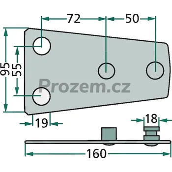 Držák nože pro rotační sekačku Class, Drehbarer Gleitteller, Fortschritt, 9474272, 9999852663, 31045460