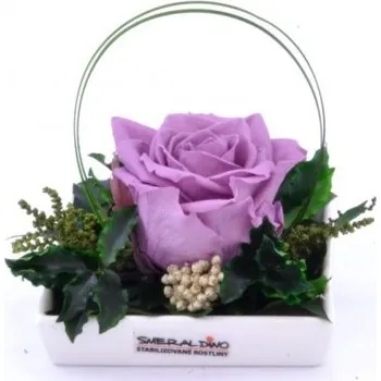 umělá květina Dekorace stabilizovaná růže Barva: Lilac