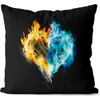 Dekorativní polštářek Polštář Ohnivé srdce 40x40 cm (Velikost: 40 x 40 cm)