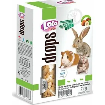 Krmivo pro hlodavce LOLO dropsy ořechové pro hlodavce 75 g