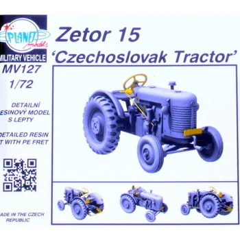 Plastikový model CMK 1/72 Zetor 15 'Czechoslovak Tractor' (resin kit)