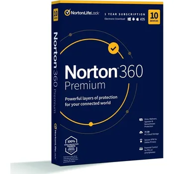 Software Norton 360 Premium 75 GB VPN krabicová verze 1 zařízení 1 rok