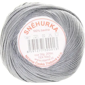 Příze Niťárna Česká Třebová Sněhurka tmavě šedá 8854