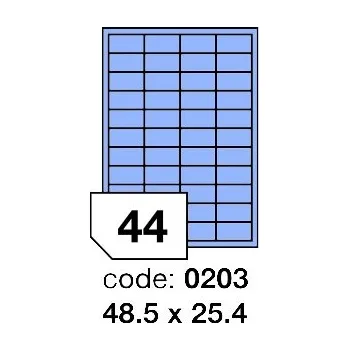 Samolepící etiketa Samolepící etikety Rayfilm Office 48,5x25,4 mm 300 archů, matně modrá, R0123.0203D