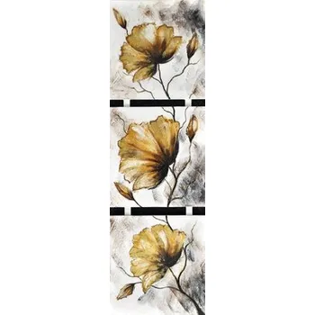 Obraz Obraz na plátně Hnědé květy 33 x 105 cm