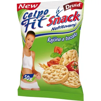 Rýžový chlebíček Druid Fit Snack 50 g rajče a bazalka