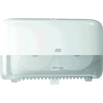 TORK 558040 zásobník na toaletní papír v roli bez dutinek Twin Mid-size bílý T7
