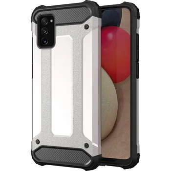 Pouzdro na mobilní telefon Beweare Armor kryt na Samsung Galaxy A02s - stříbrný