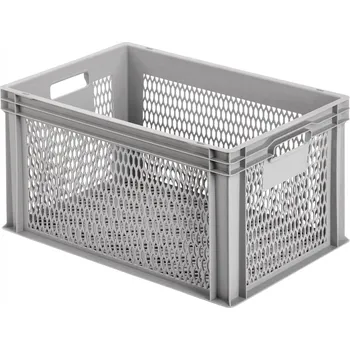 Úložný box Alutec 75070 plastový box , s mříží, (š x v x h) 600 x 320 x 400 mm, šedá, 1 ks