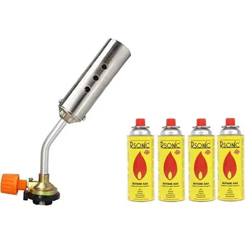 Horkovzdušná pistole Letlampa opalovací pistole hořák Canon Torch a 4ks plynu vhodné na gril letování rozpalování ohně opekání flambování