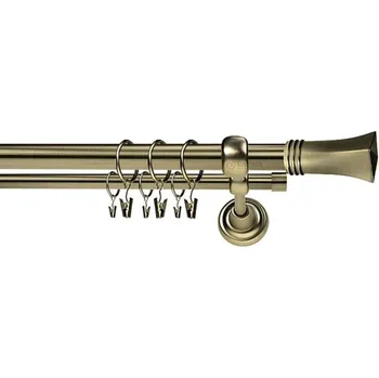 Garnýž Kovové garnýže dvouřadé 25 a 19mm - Mosaz