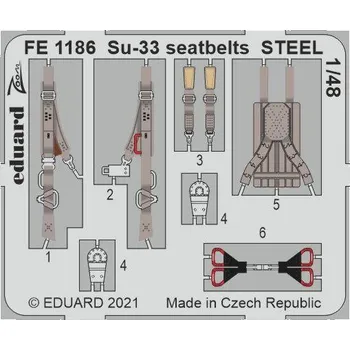 Plastikový model Eduard 1/48 Su-33 seatbelts STEEL (MINIBASE)