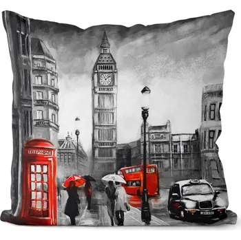 Dekorativní polštářek Polštář Londýn art (Velikost: 40 x 40 cm)