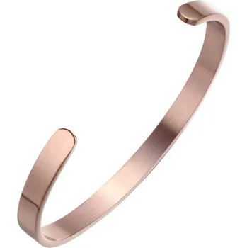 Náramek Šperky4U Zlacený ocelový náramek otevřený, šíře 6 mm - OPA1487RD-6