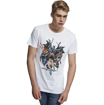 Justice League Crew White S Tričko