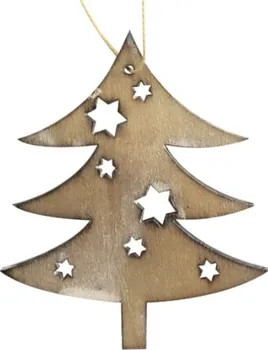 Vánoční dekorace Anděl Přerov 4038 dřevěný strom na zavěšení 10 cm