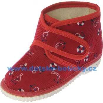 Dívčí bačkory Papučky dívčí kotníkové suchý zip 20,5 (14)
