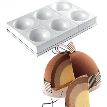 Forma na pečení Tác se 6ti formami Zuc (polokoule) prům.16cm, v.8cm