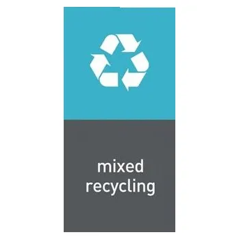 Odpadkový koš Simplehuman magnetický štítek na odpadkový koš - recyklovatelný odpad"mixed recycling" KT1171
