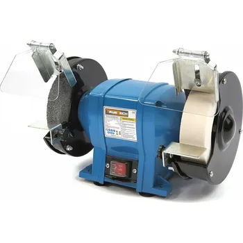 stolní bruska Středně velká litinová stolní bruska se dvěma kotouči 150 mm pro běžné i HSS nástroje, 8.5 kg (TrueTech)