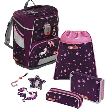 Set školních potřeb Hama 138941 Školní aktovka Space pro prvňáčky - 5-dílný set, Step by Step Jednorožec, certifikát AGR