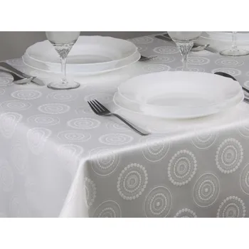 ubrus HEDVA ČESKÝ BROKÁT Ubrus Odaska terče bílá Rozměr ubrusu: standard 120x140, Barva: bílá