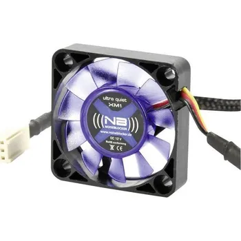 PC ventilátor NoiseBlocker BlackSilent XM1 PC větrák s krytem černá, modrá (transparentní) (š x v x h) 40 x 40 x 10 mm