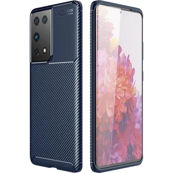 Kryt Samsung Galaxy A32 5G case Armored Shockproof Carbon Fiber modrý