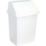 Merida Odpadkový koš s víkem hranatý plastový bílý 25 l