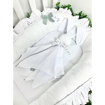 Hračka pro nejmenší Ar-s Přítulka králiček - mušelín bílý