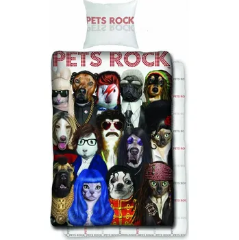 Bytový textil Jerry Fabrics Povlečení Pets rock 140x200 70x90 140x200 70x90