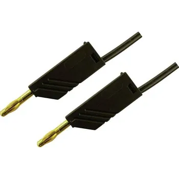 Měřicí kabel SKS Hirschmann MLN 50/2,5 SW měřicí kabel lamelová zástrčka 4 mm lamelová zástrčka 4 mm 0.50 m černá 1 ks