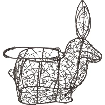 Drátěný dekorativní košík ve tvaru králíka - 26*13*28 cm