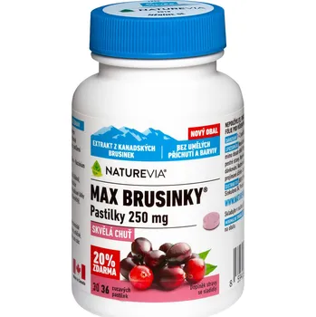 Přírodní produkt Swiss NatureVia Max brusinky 250 mg 36 pas.