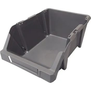 Skříňka na nářadí Stohovací bedna plastová KPA25, 184x304x129mm, šedá